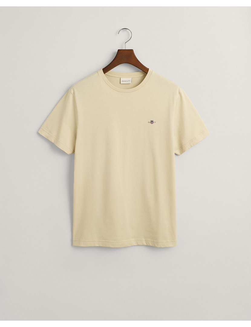 Beige Regular Fit T-Shirt Shield