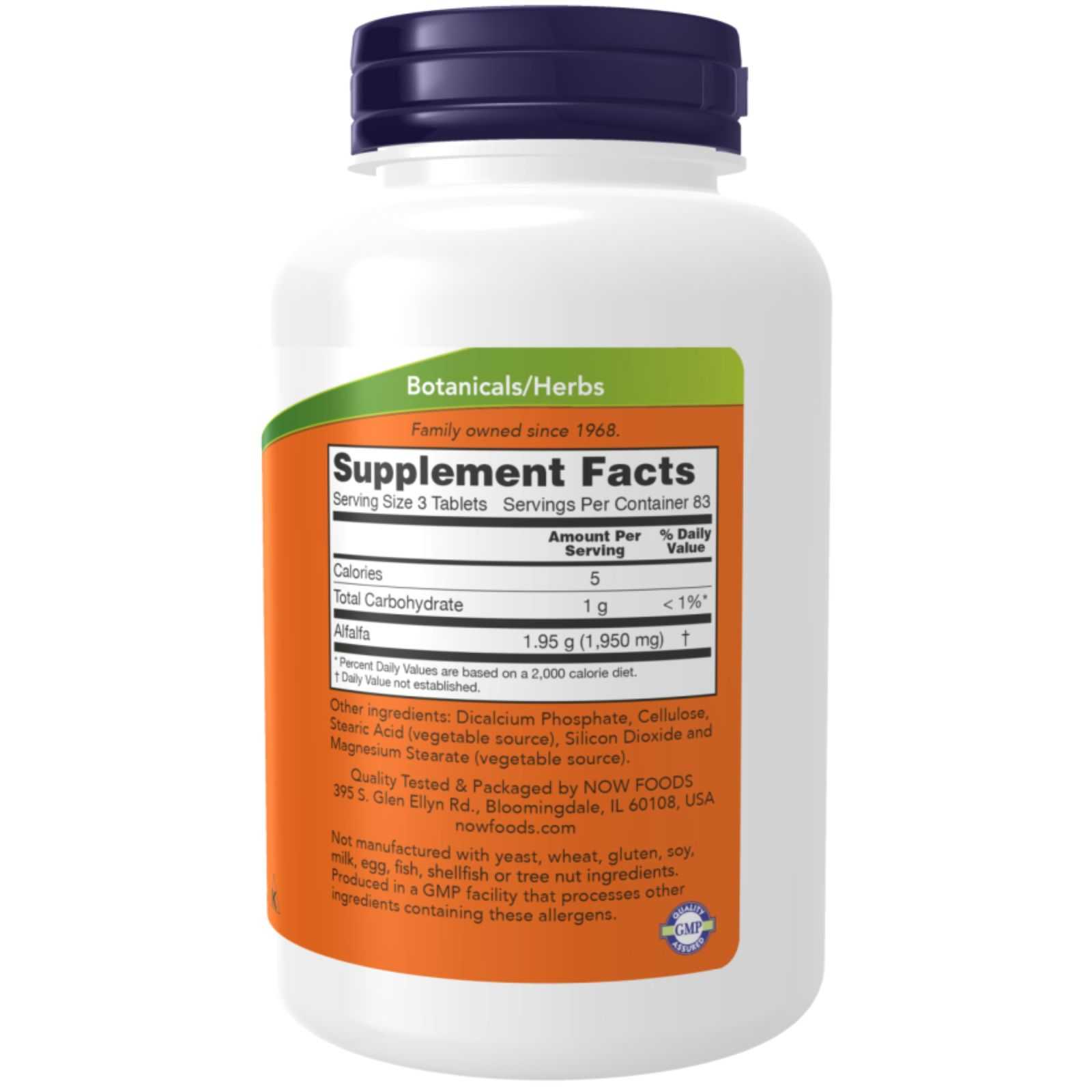 NOW Foods Alfafa 650mg 250 comprimidos