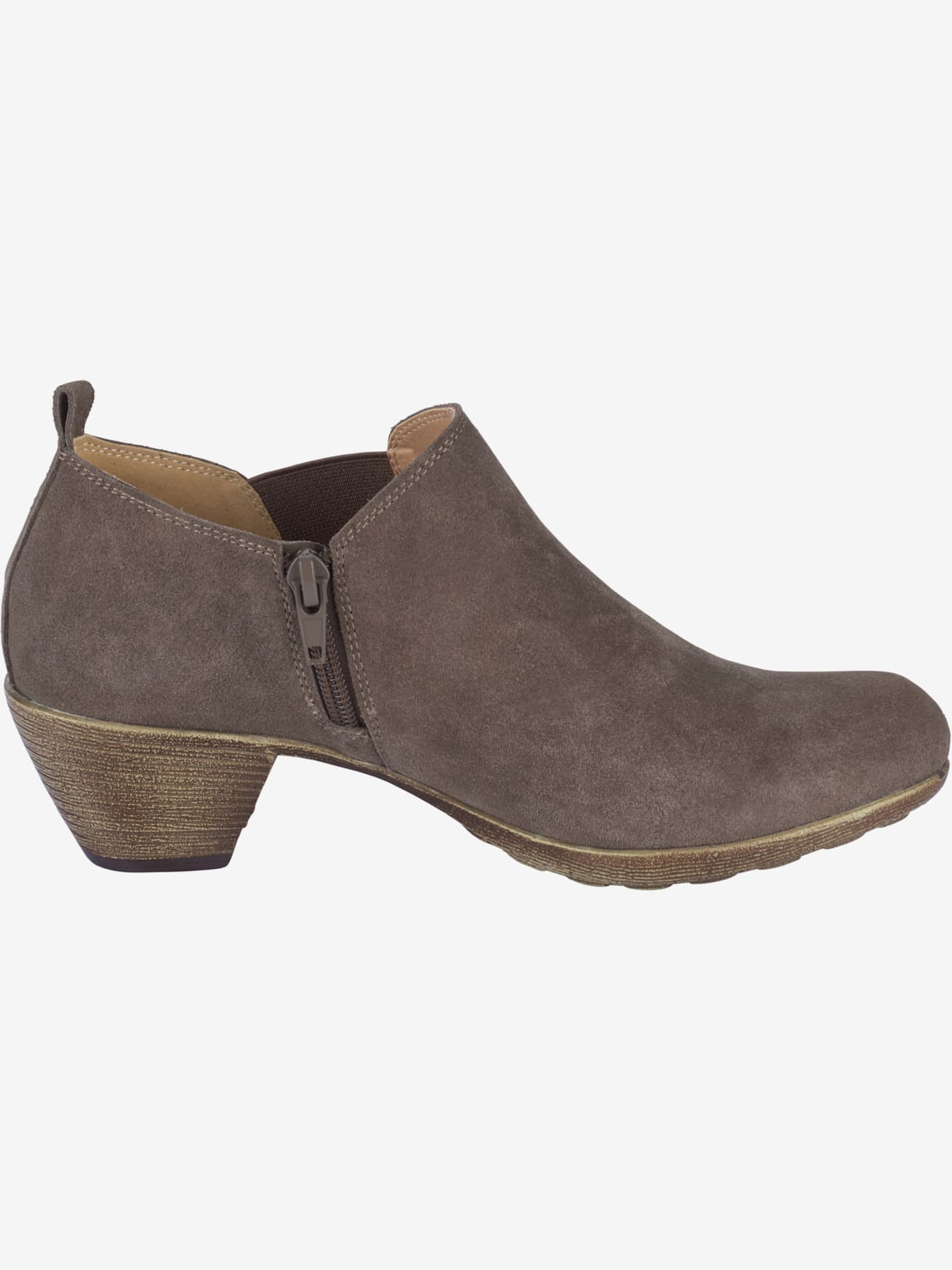 Bottines cuir velours de vache.
