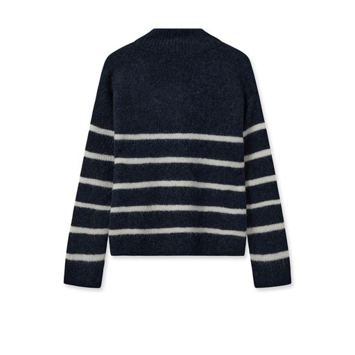 Mos Mosh Bryna Thora Stripe Striktrøje, Salute Navy, S