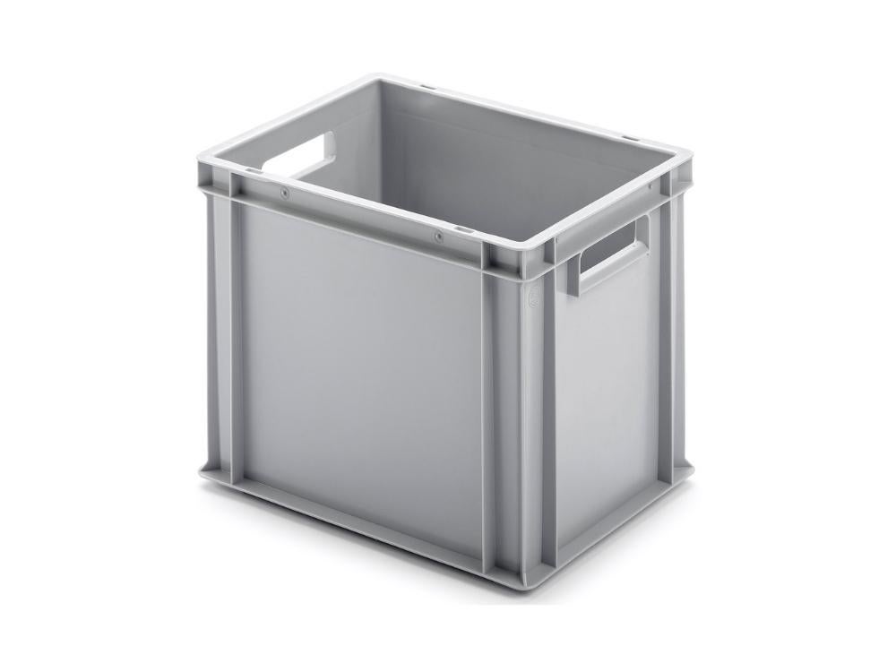PROREGAL Eurobox met open handgreep, HxBxD 32 x 30 x 40 cm, 29 liter, grijs, Eurobox transportbox