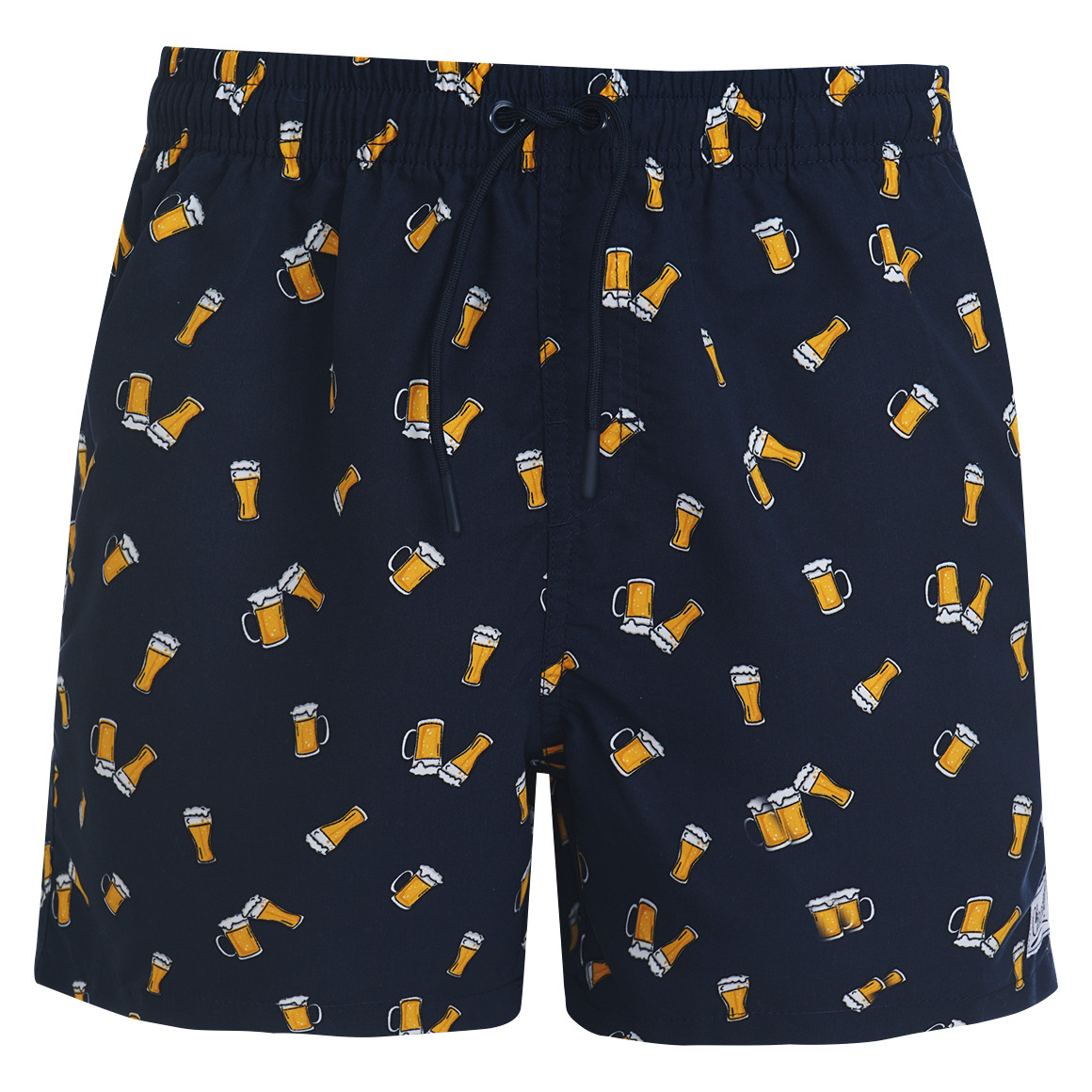 Herren Badeshorts mit Fun-Motiven dunkelblau