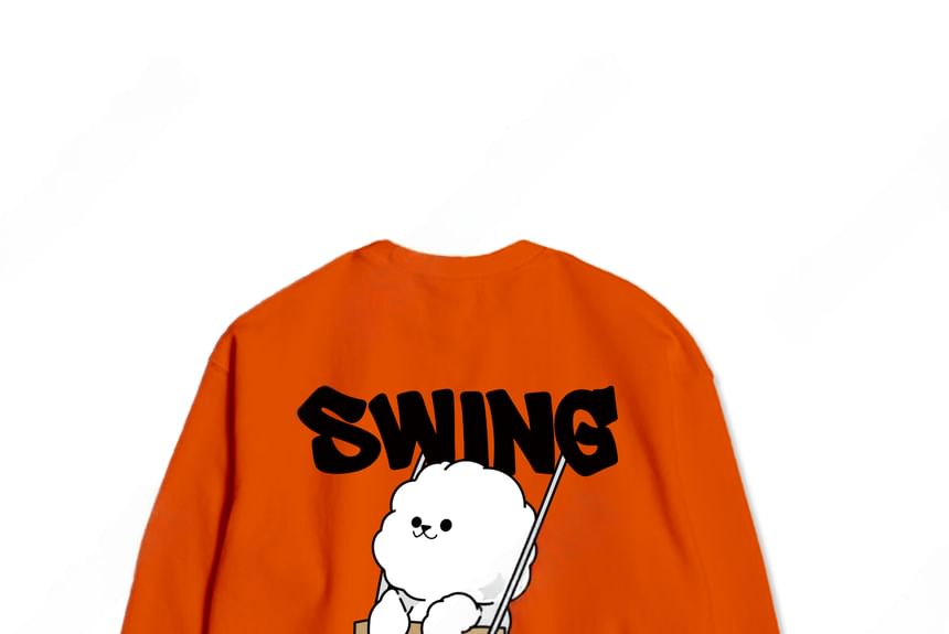 SeoulPop - Losse sweatshirt met hondenprint