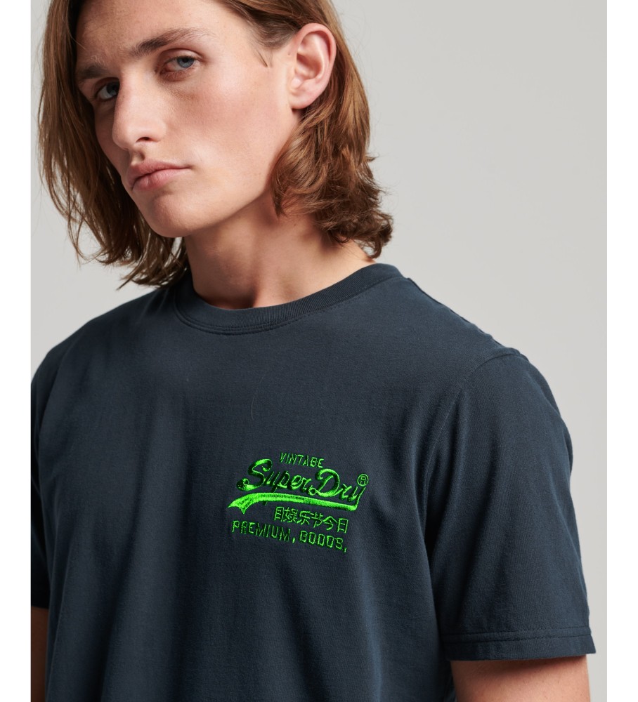 Camiseta Superdry Vintage Logo Floral Azul Marinho