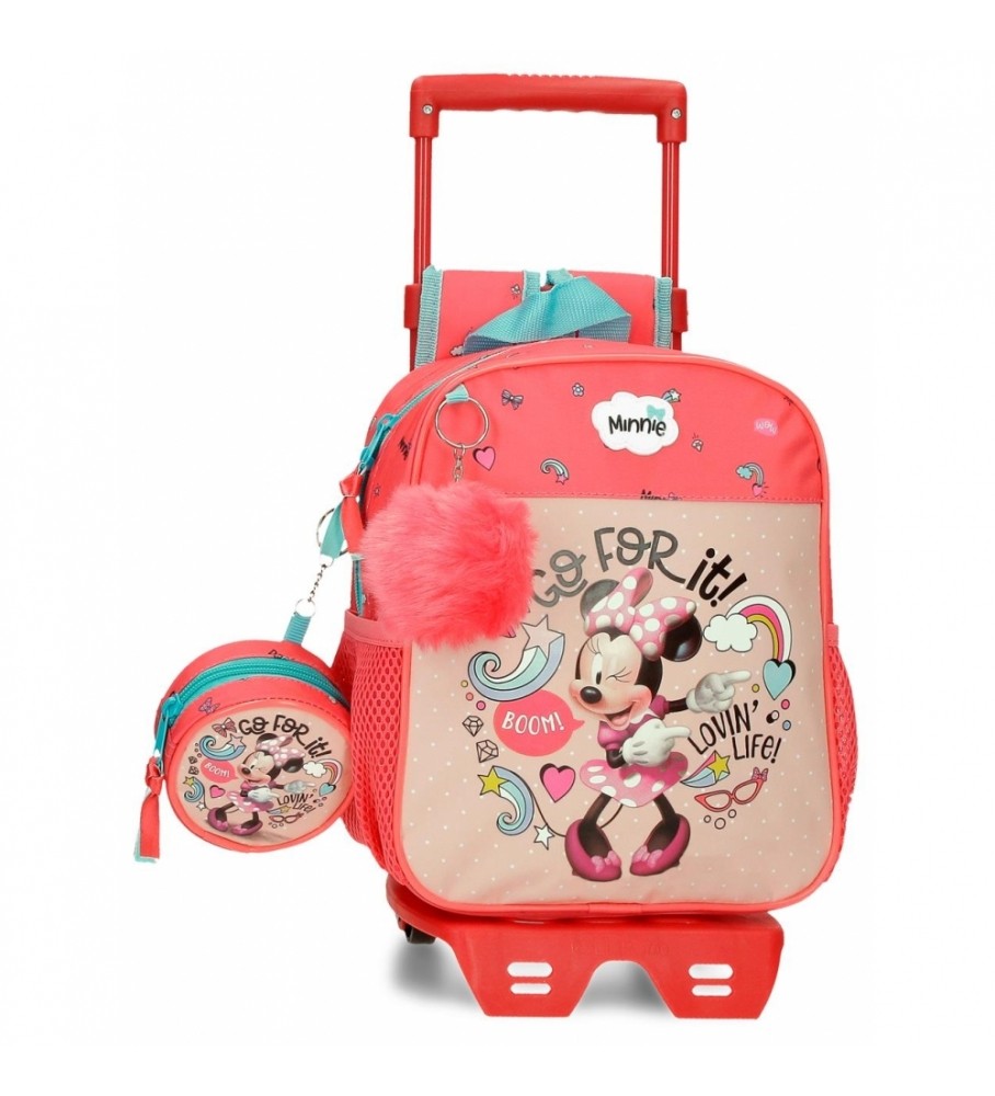 Joumma Bags Mochila Guardera Minnie Lovin Life com carro rosa