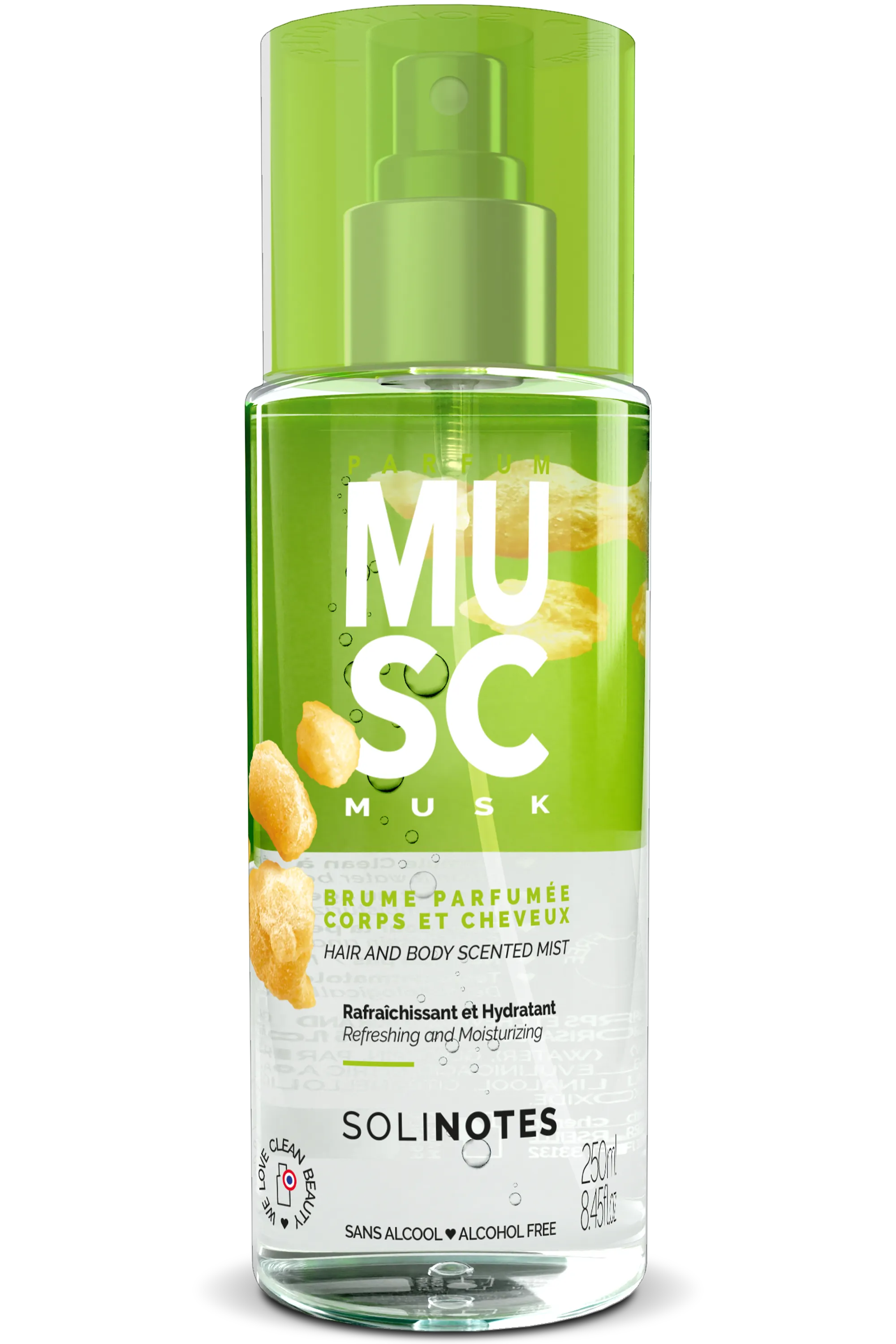 Solinotes Brume parfumée corps & cheveux Musc-250 ml