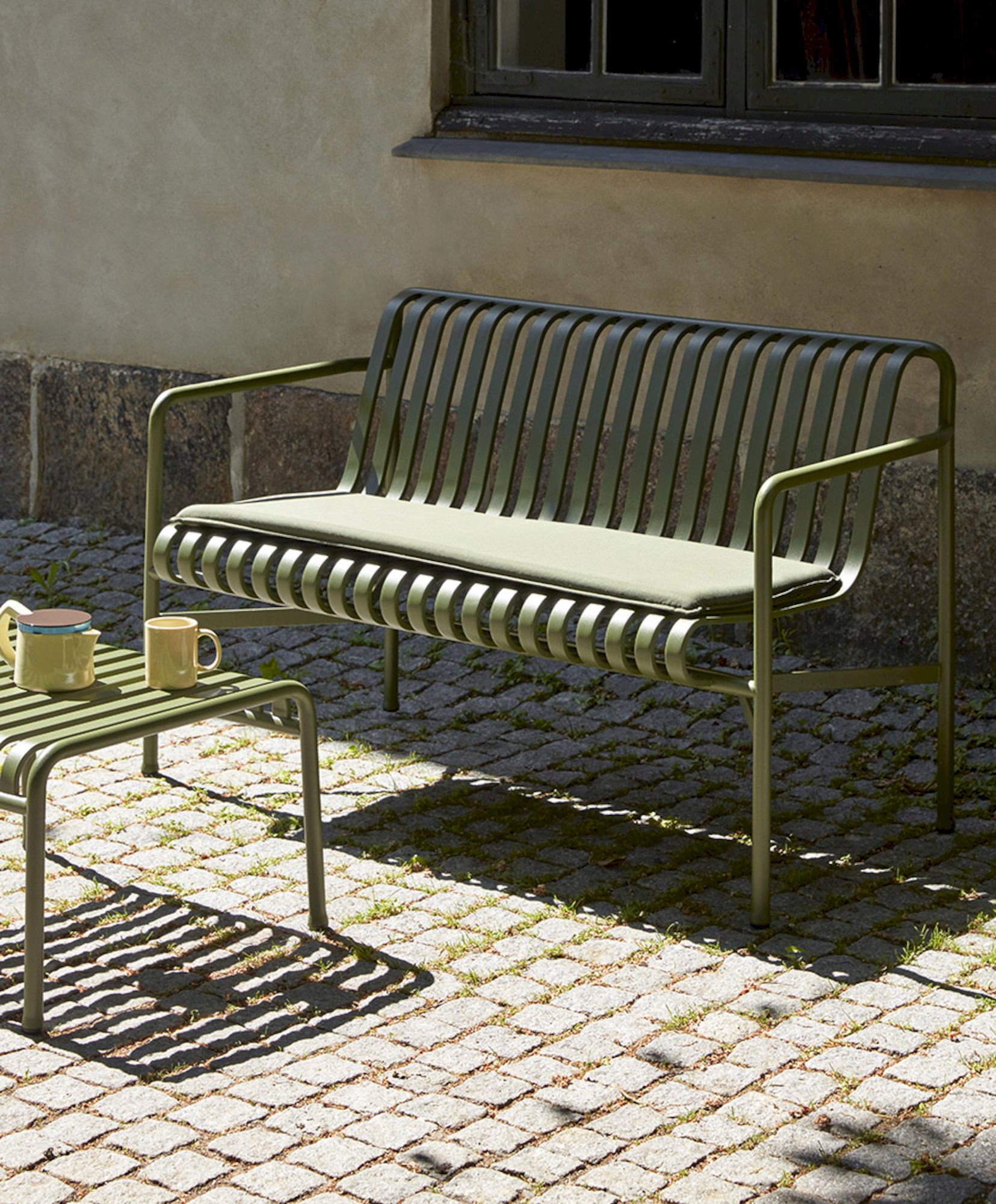 Tuinbank Palissade Dining olive
