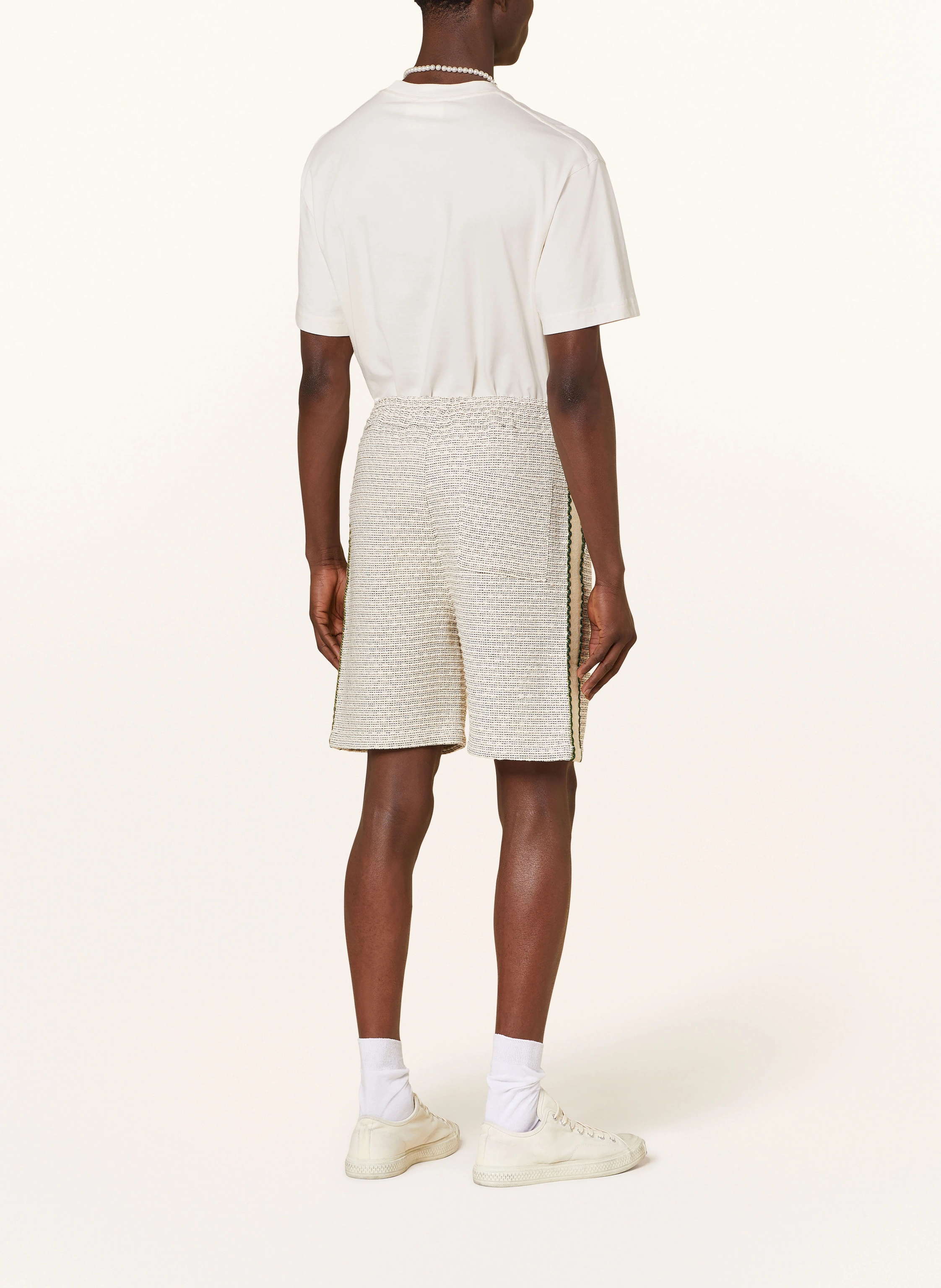 DRÔLE DE MONSIEUR Tweed-Shorts mit Galonstreifen
