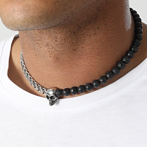 Bracelet Argenté Noir