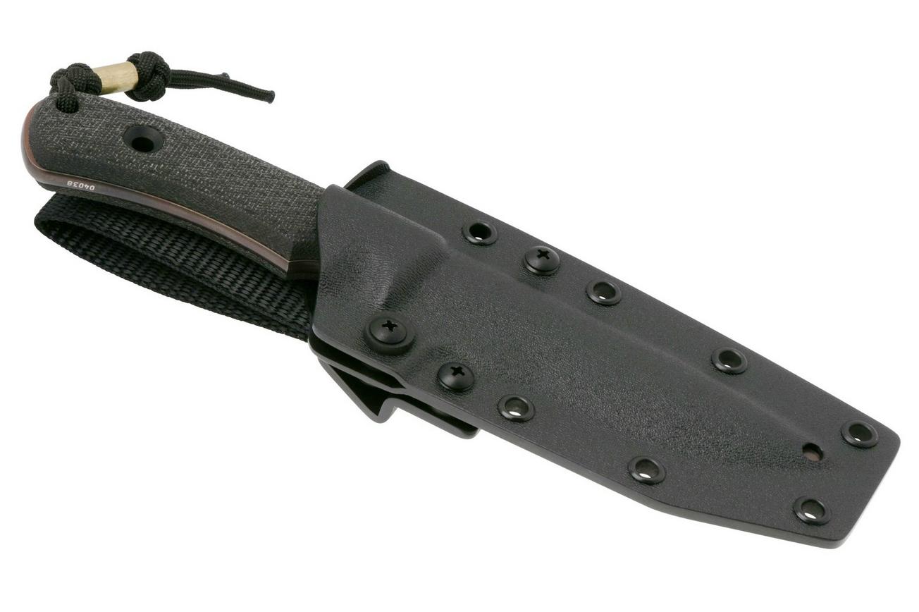 TRC Knives South Pole, Apocalypse Finish Elmax, Black Canvas Micarta, survivalmes
