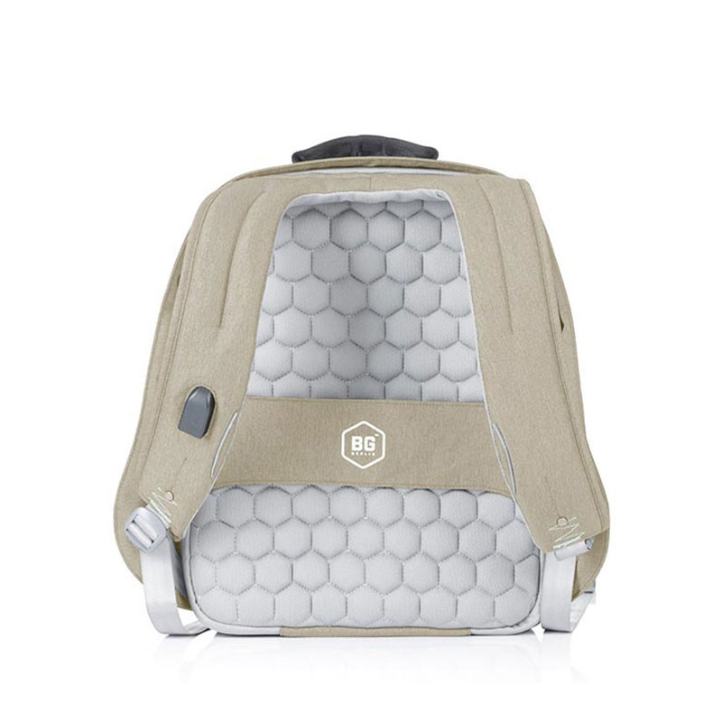 Sac à dos connecté antivol ordinateur 15 pouces Metrobag 13.6 Litres Champagne