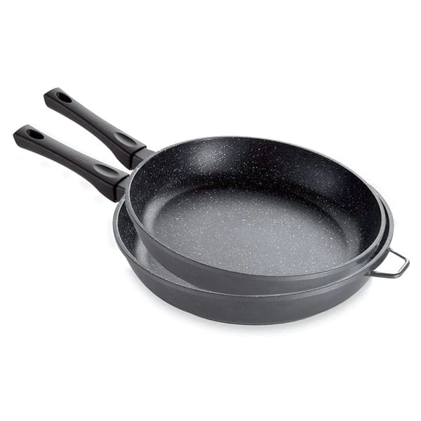 Lot 2 Poêles avec revêtement Dur comme la pierre 28 et 32 cm Mathon