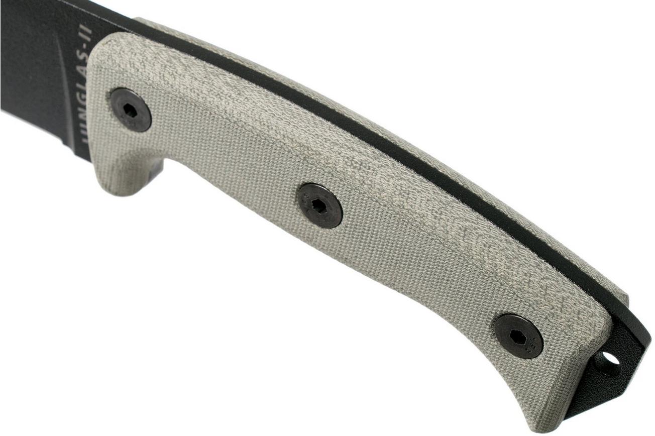 ESEE Junglas 2 Black, JUNGLAS-II survivalmes kydex schede   MOLLE-back