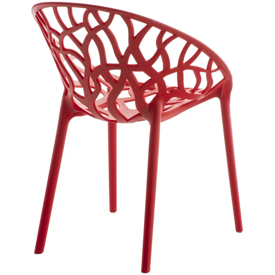 CLP Set van 2 Tuinstoel Hope Kunststof - rood