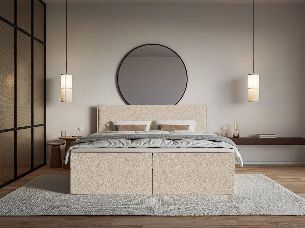 NADUVI Collection Boxspring Esmay chenille - opbergvak+topper 180x200