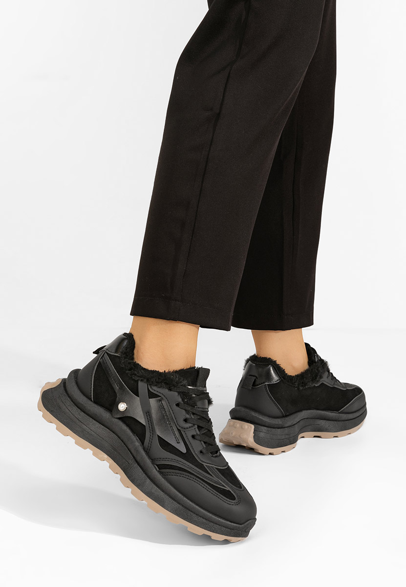 Baskets d'hiver pour femmes noirs Elliza