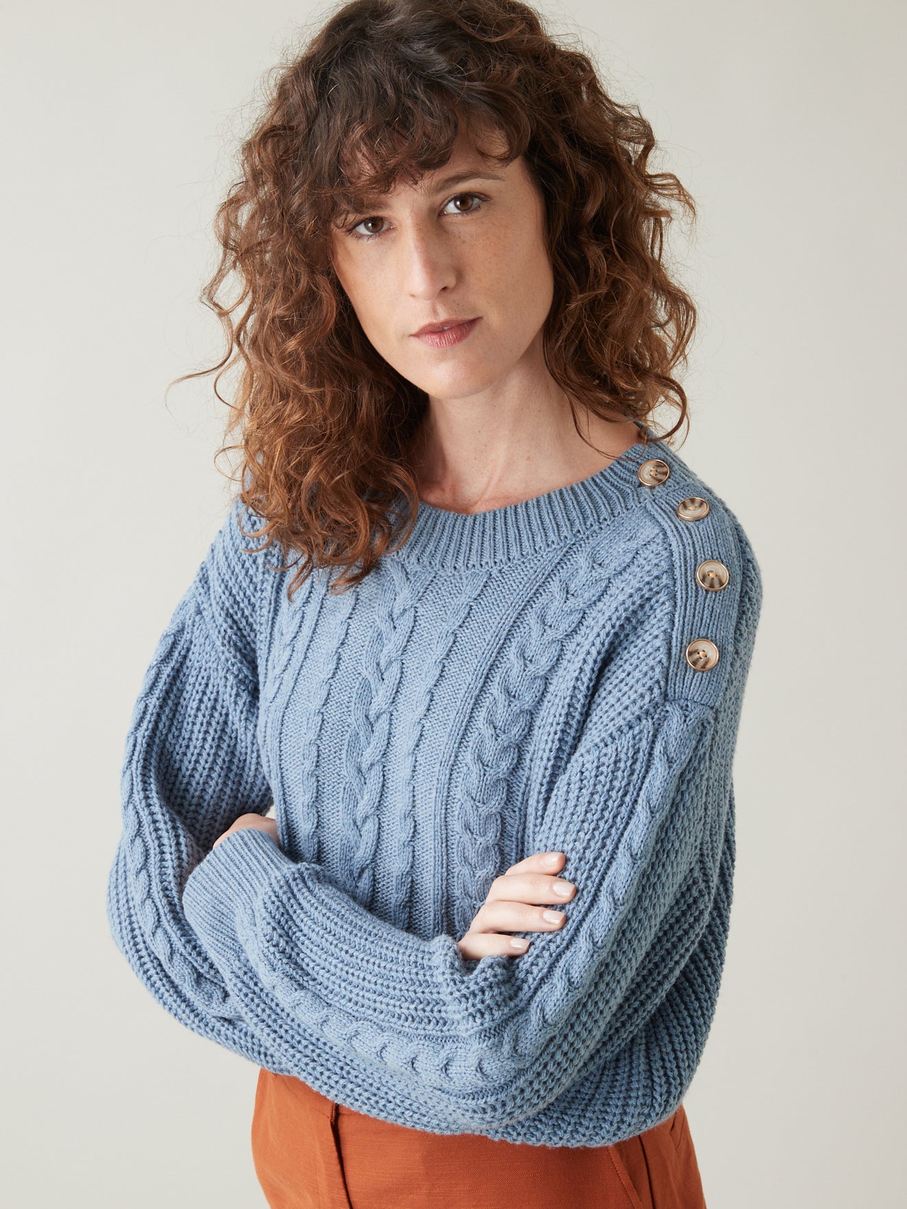 Pull torsades femme laine RWS*