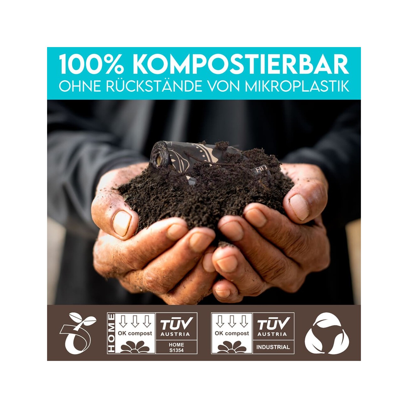 HUND IST KÖNIG Hundekotbeutel biologisch abbaubar 100% kompostierbare Kotbeutel für Hunde