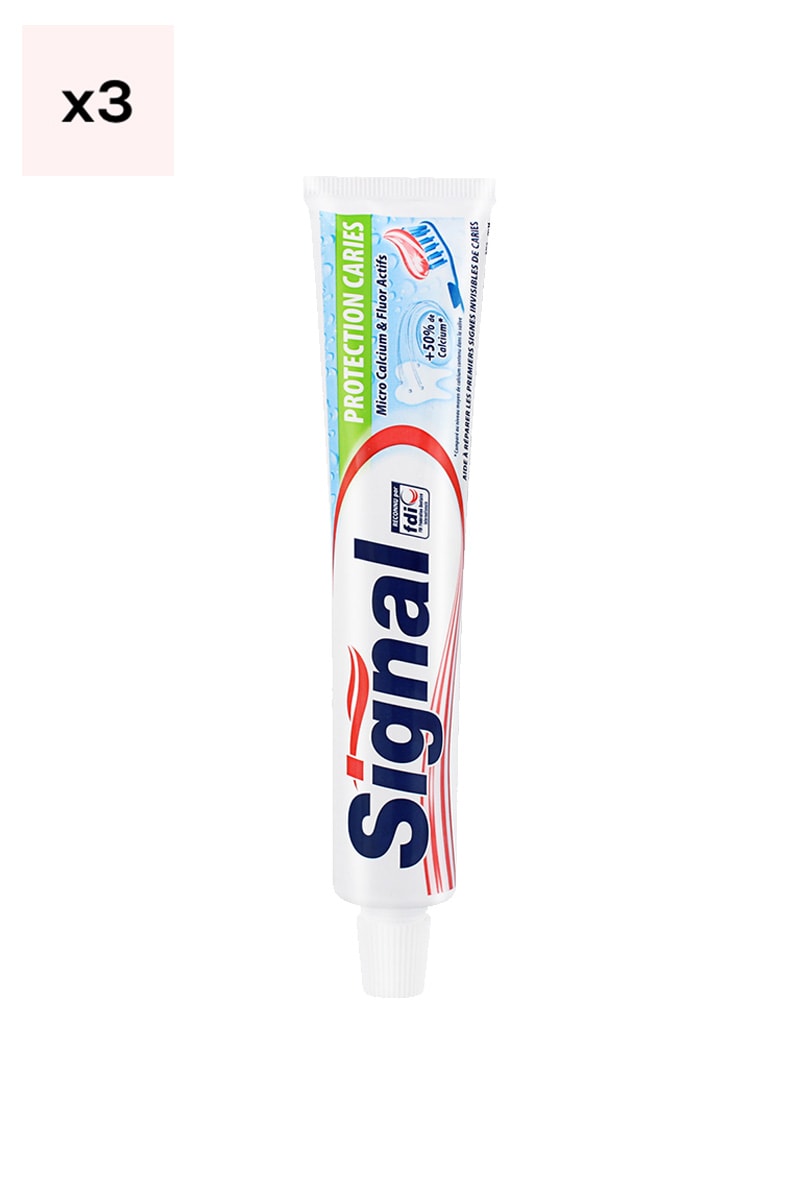 Dentifrices protection caries - 3 x 75 ml