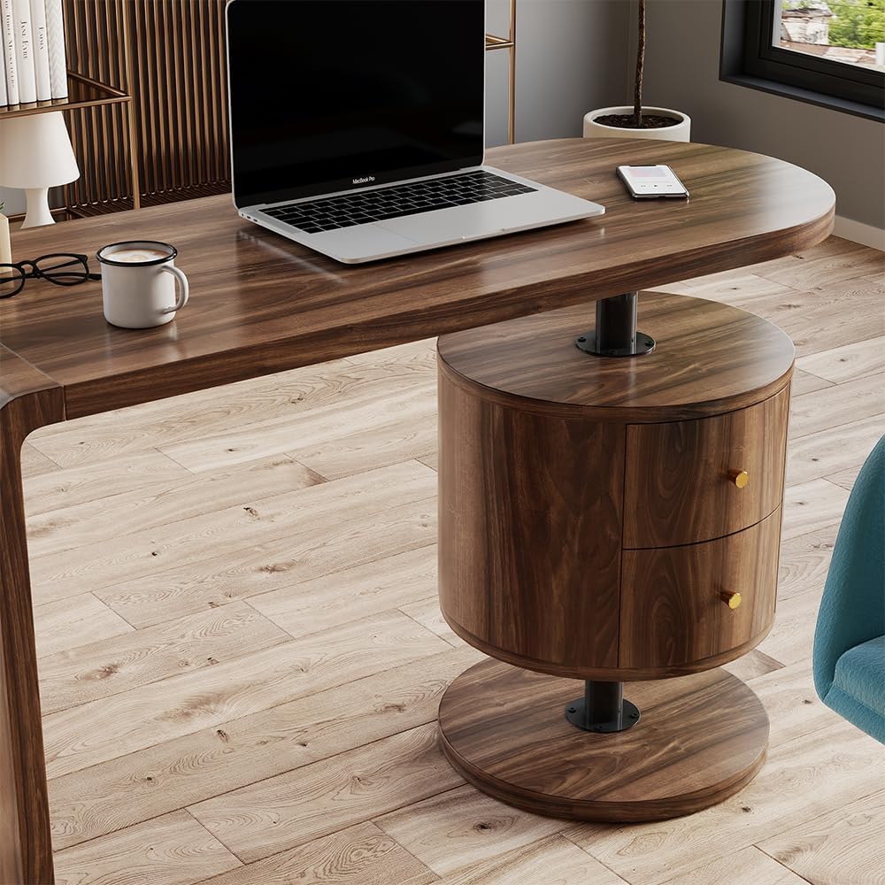 Vicco Schreibtisch Lara, Eiche rustikal, 120 x 50 cm mit 2 Schubladen