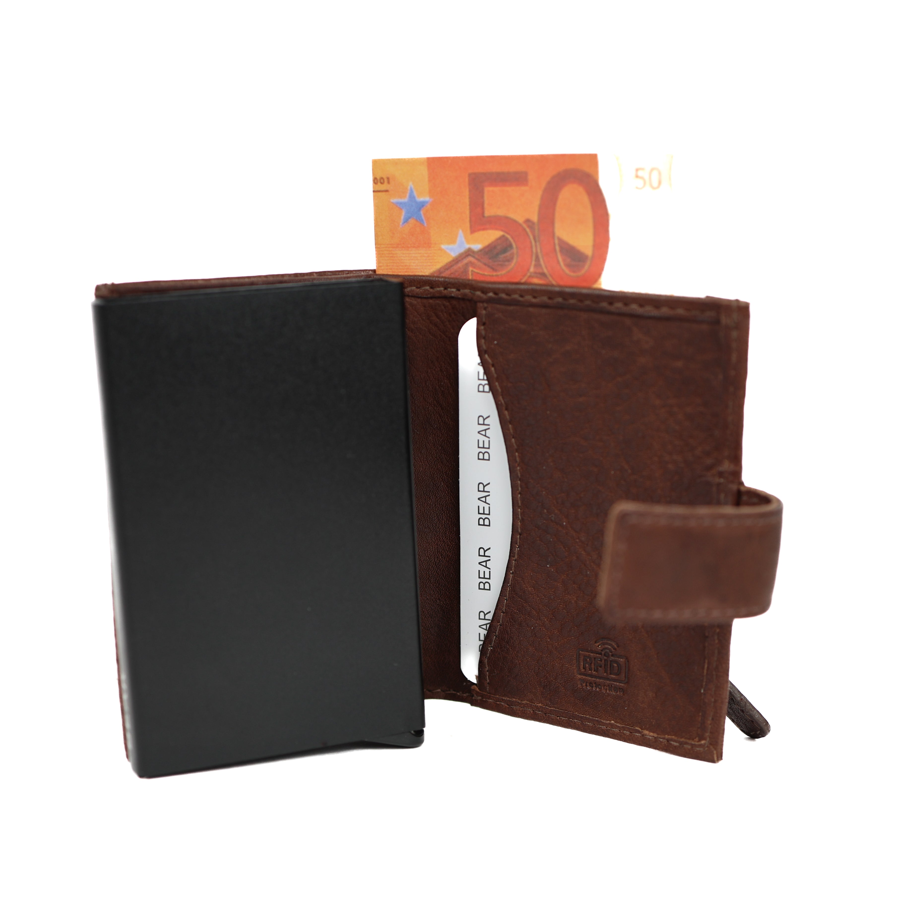 XL Pasjeshouder 'Mo' donkerbruin DARK BROWN