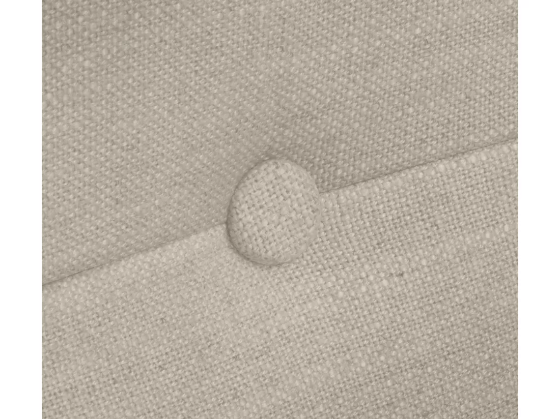 DHOME Tête de lit en lin naturel avec Boutons 145x105cm avec pieds Lits 135/140 - Beig