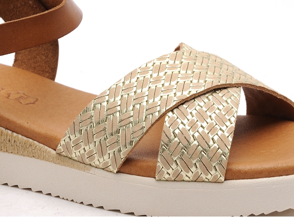 Eva frutos nu pieds plats femme 4278 or