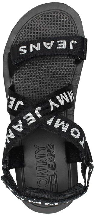 Tommy Hilfiger Sandalen Plat zwart