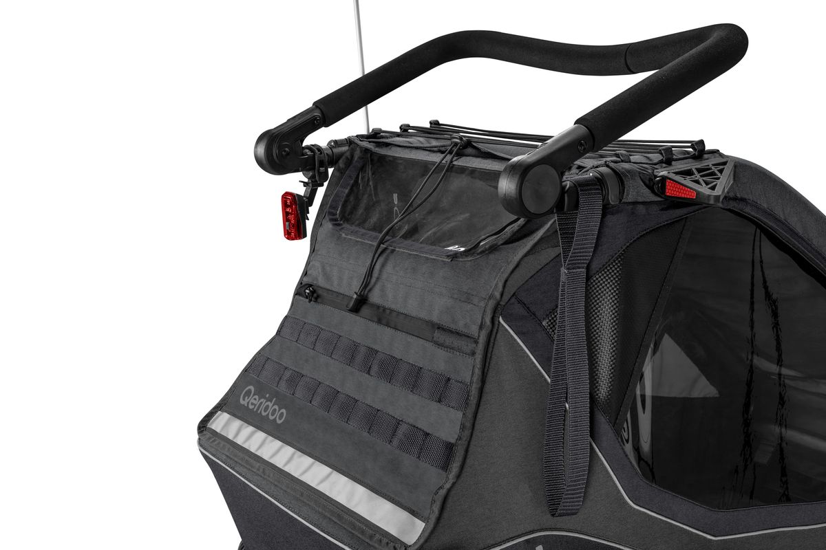 Qeridoo Fahrradanhänger Kidgoo 1 Steel Grey
