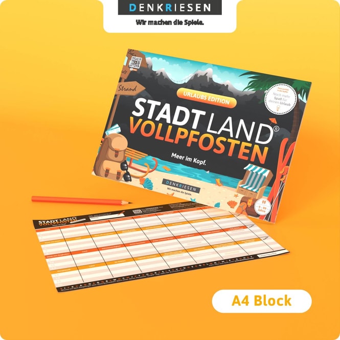 Stadt Land® Vollpfosten - Urlaubs Edition- Kartenspiel Meer im Kopf