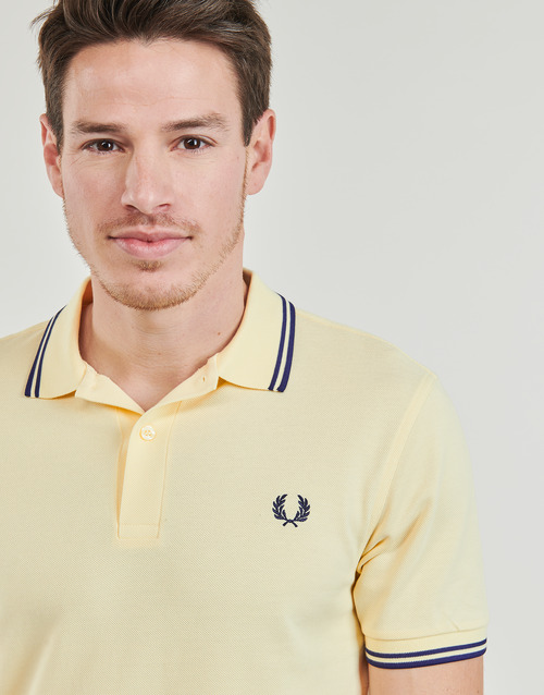 Fred Perry - TWIN TIPPED FRED PERRY SHIRT - Jaune / Marine