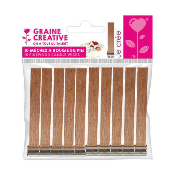 Meches à bougie L pin sachet x 10