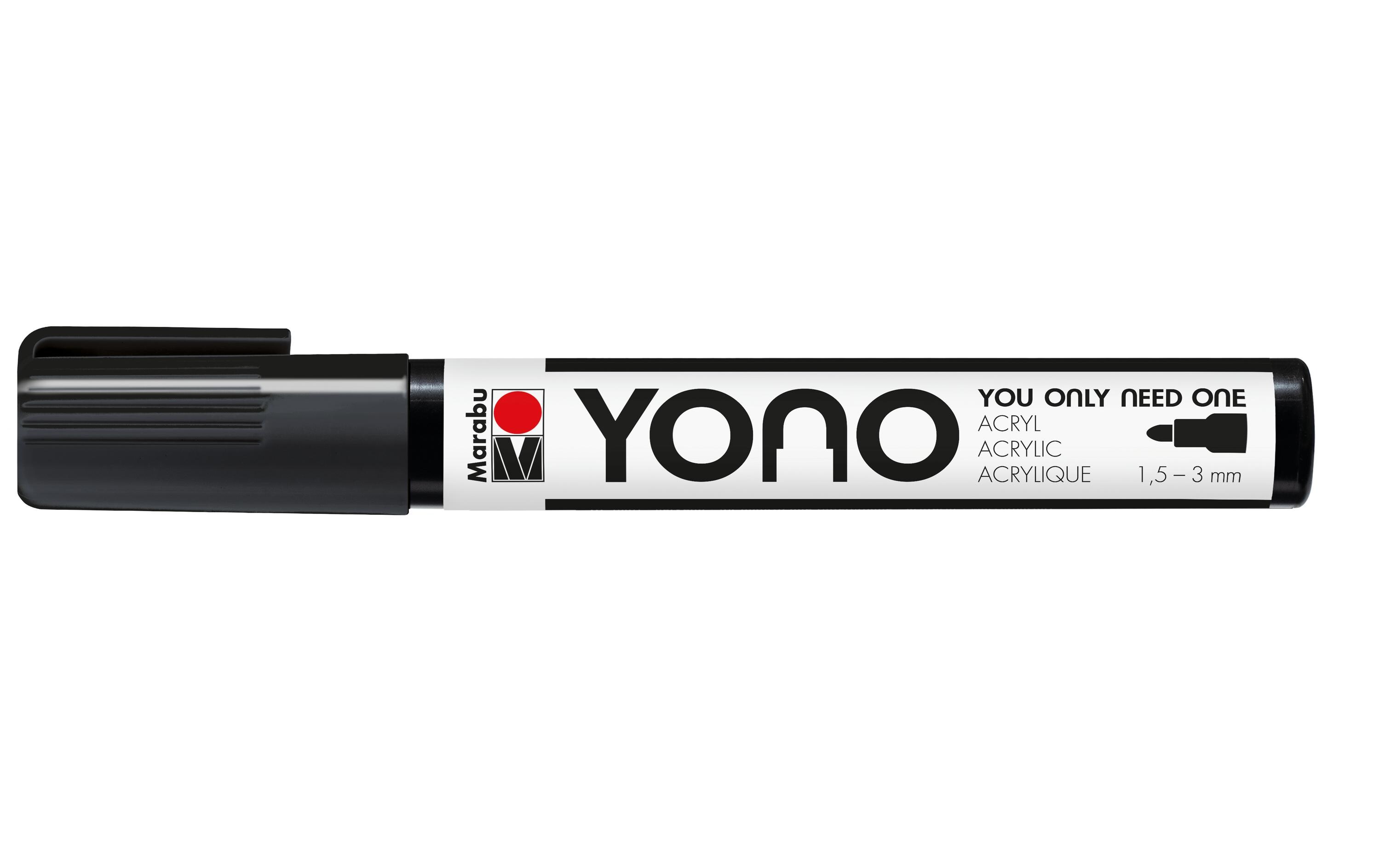 Acrylmarker YONO 1.5 - 3 mm SchwarzAcrylstift für alle Fälle
