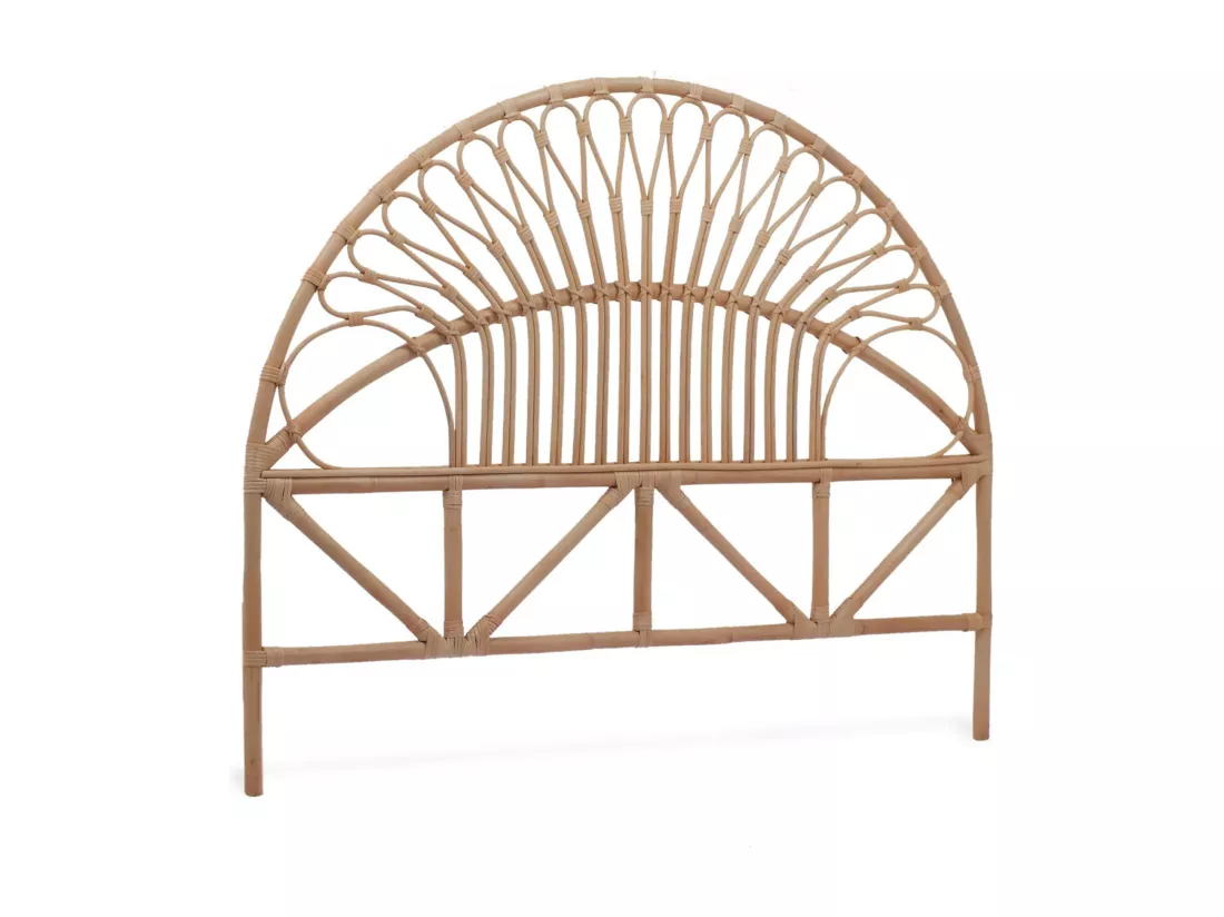 Tête de lit en rotin naturel. L 140 x P3 x H115cm