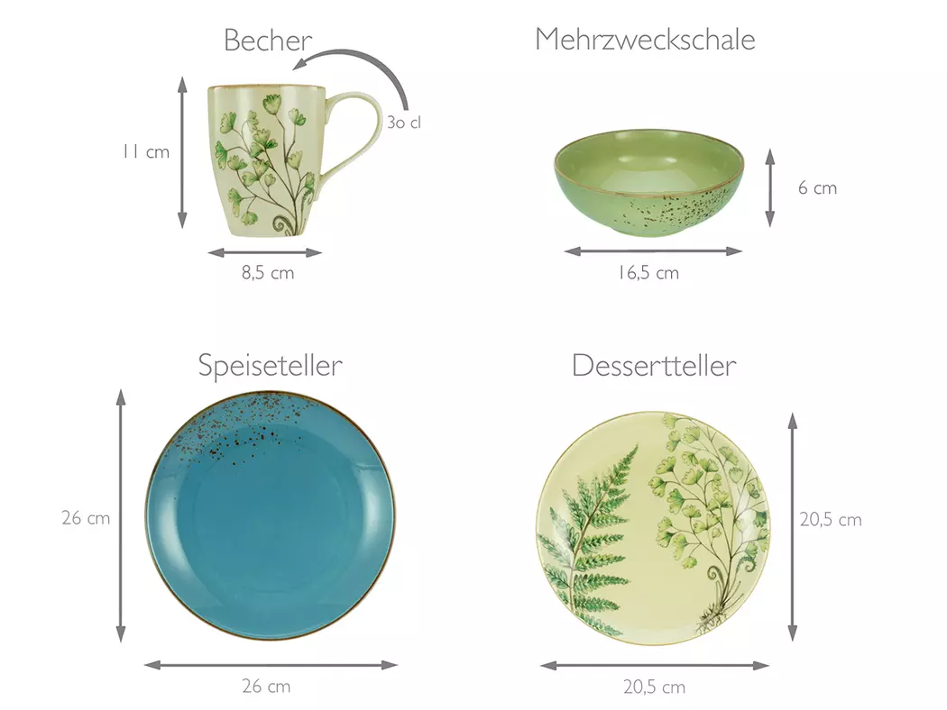 Kombiservice Nature Collection 16tlg.
