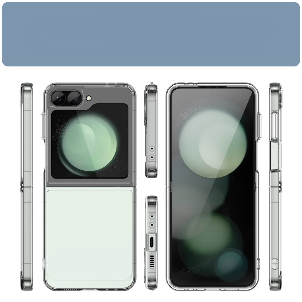 Samsung Galaxy Z Flip7 FE / Z Flip6 Hybrid Hülle TPU Bumper Acryl Rückseite - Transparent