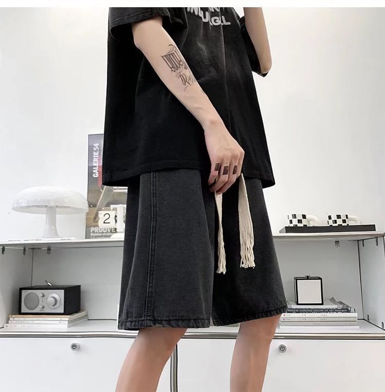 Diphon - Denim shorts met middelhoge taille