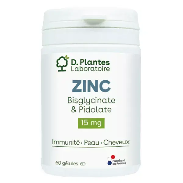 D.Plantes ZINC BISGLYCINATE & PIDOLATE 60 gélules