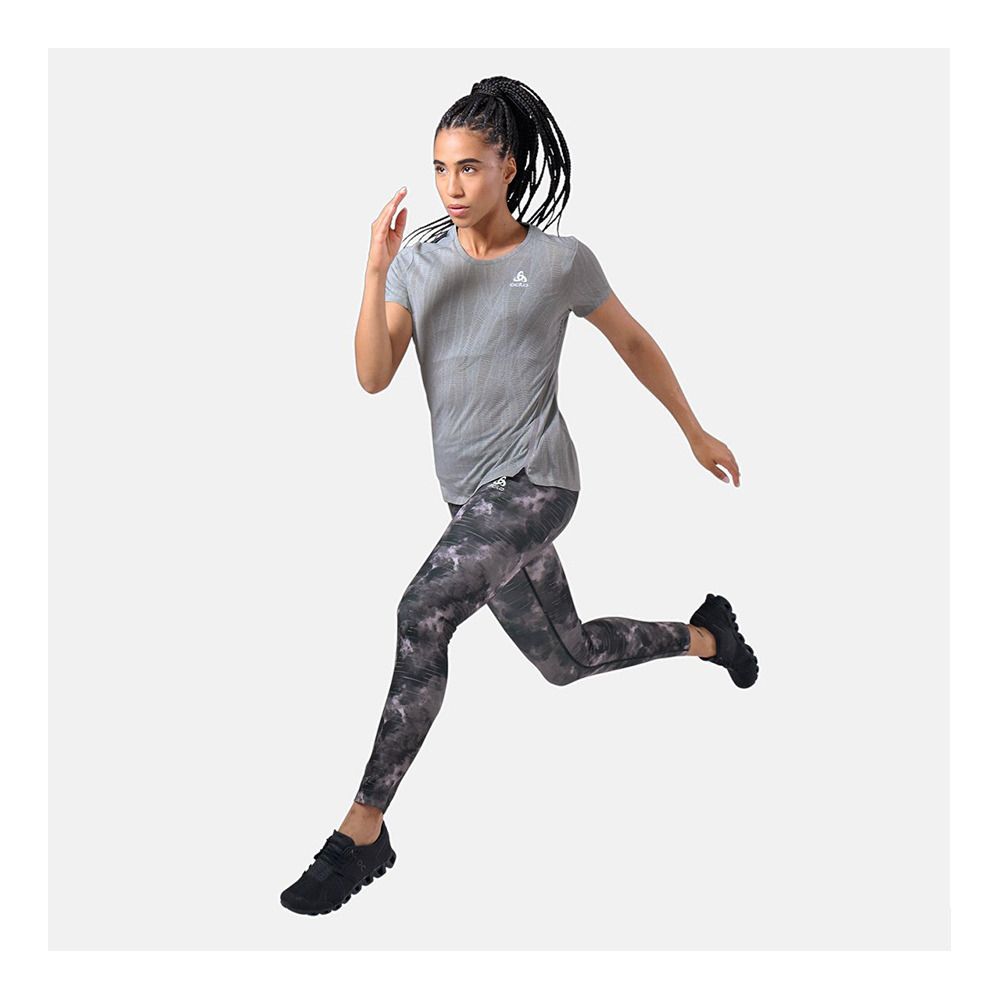 Odlo ZEROWEIGHT ENGINEERED CHILL-TEC - Maillot Femme stone grey melange