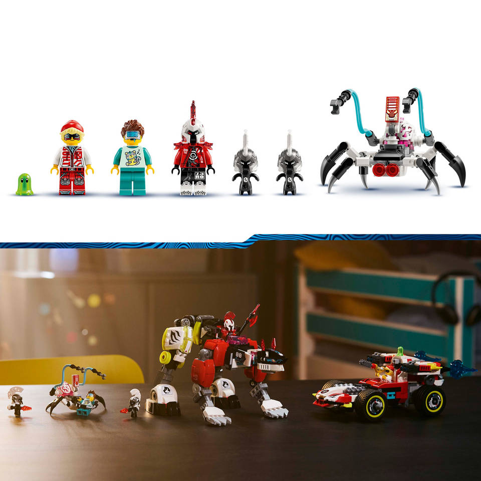 LEGO DREAMZzz Coopers tijgermecha en Zero's hot rod auto 71497