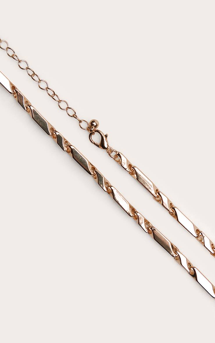 Doré Collier Chaîne À Maillons Angulaires Lisses