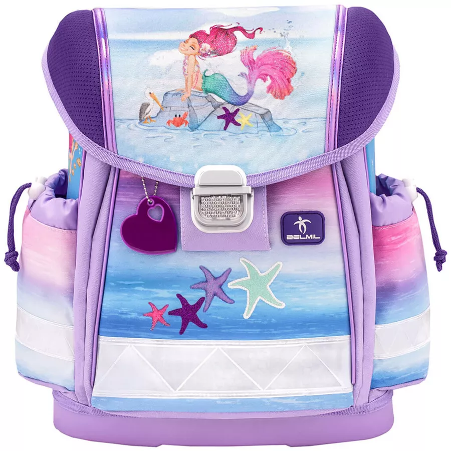 Belmil Schulranzen Classy Schulranzen Set 5-teilig mit Brustgurt Beautiful Mermaid