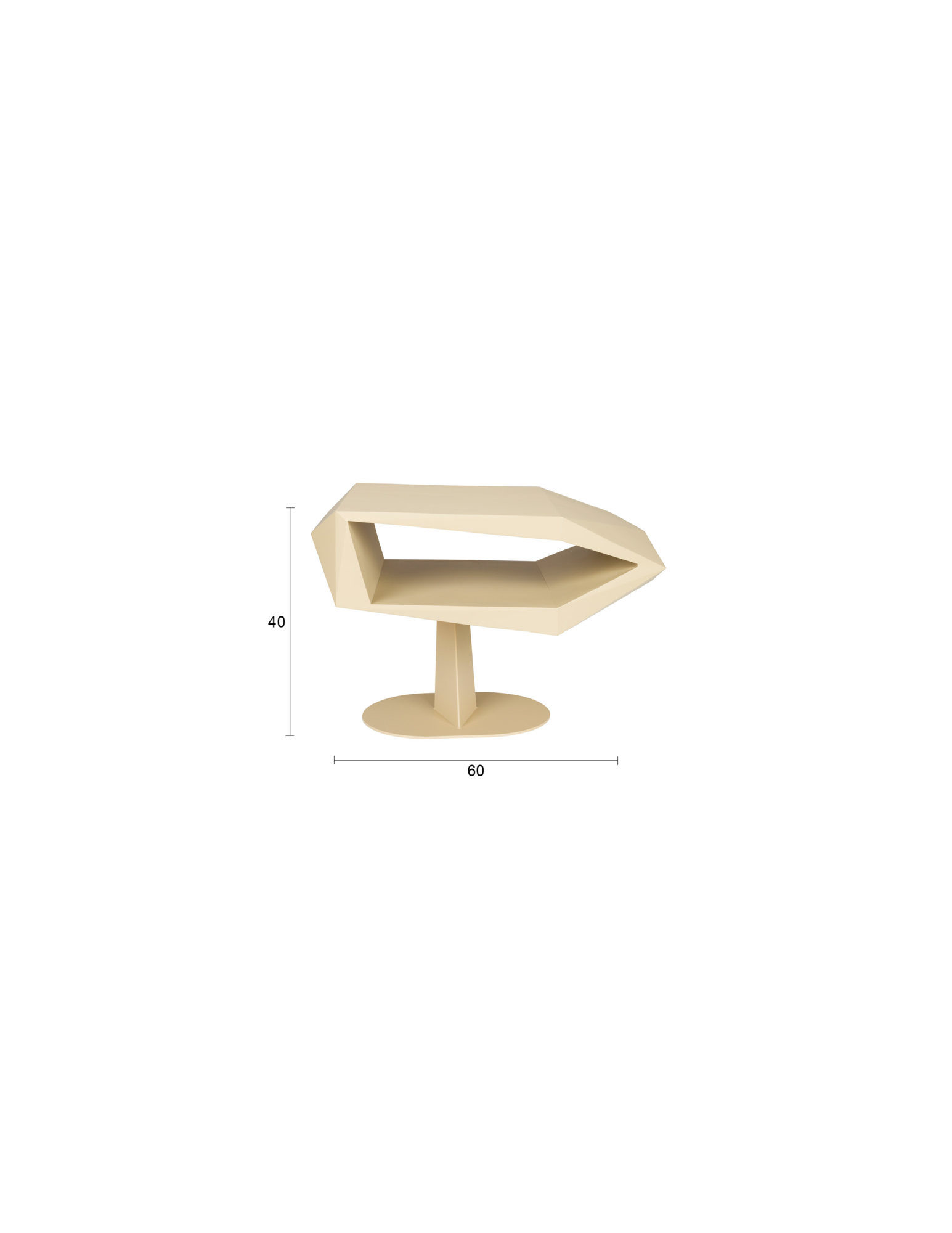 Bijzettafel North beige