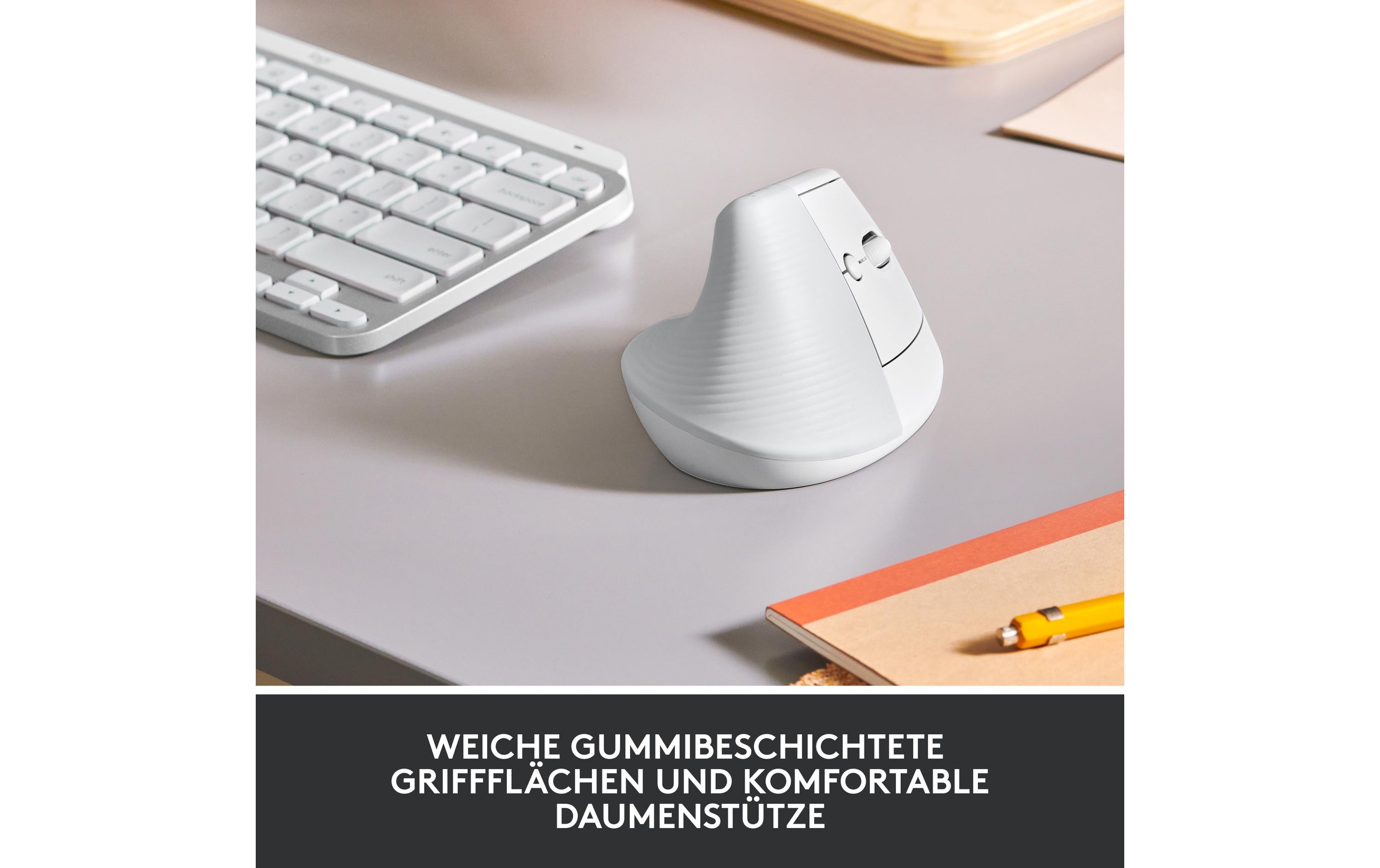 Ergonomische Maus Lift Off-whiteKomfortable ergonomische Maus mit vertikalem Design für kleine bis mittelgrosse Hände