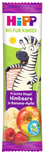 HiPP Bio Früchteriegel Himbeere in Banane-Apfel ab 1+