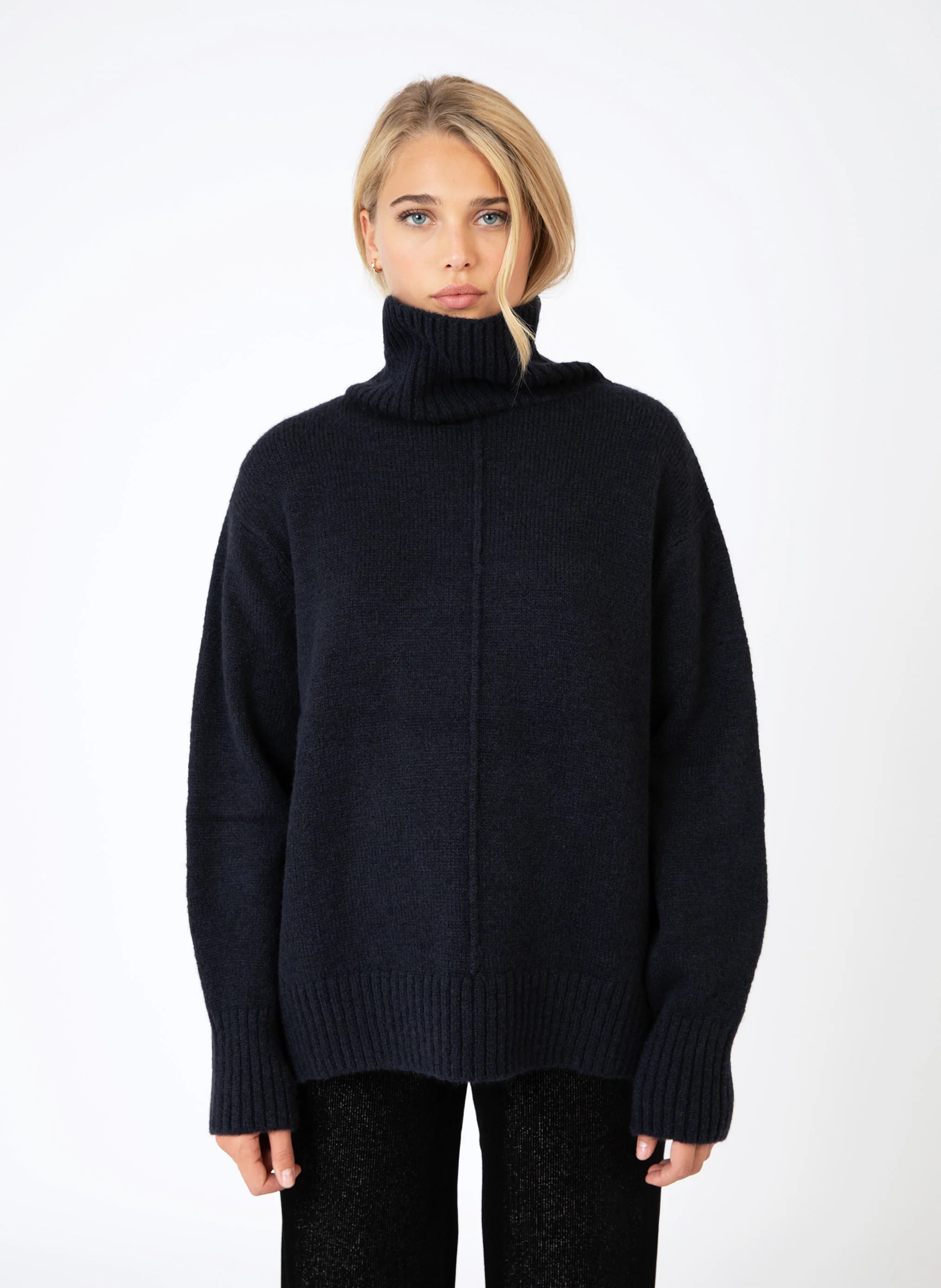 LIPY - Pull col roulé| Bleu