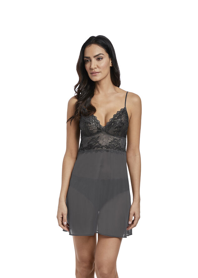 Wacoal LACE PERFECTION CHEMISE Charcoal