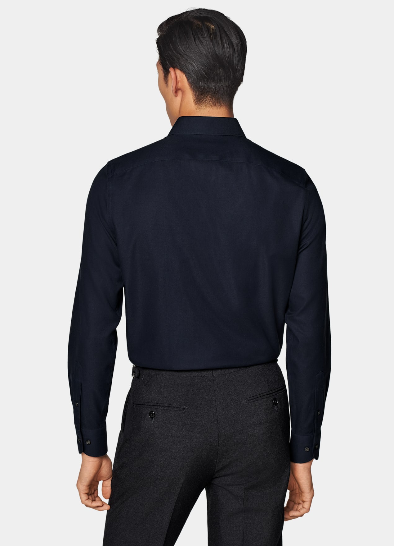 Chemise coupe ajustée en oxford royal bleu marine