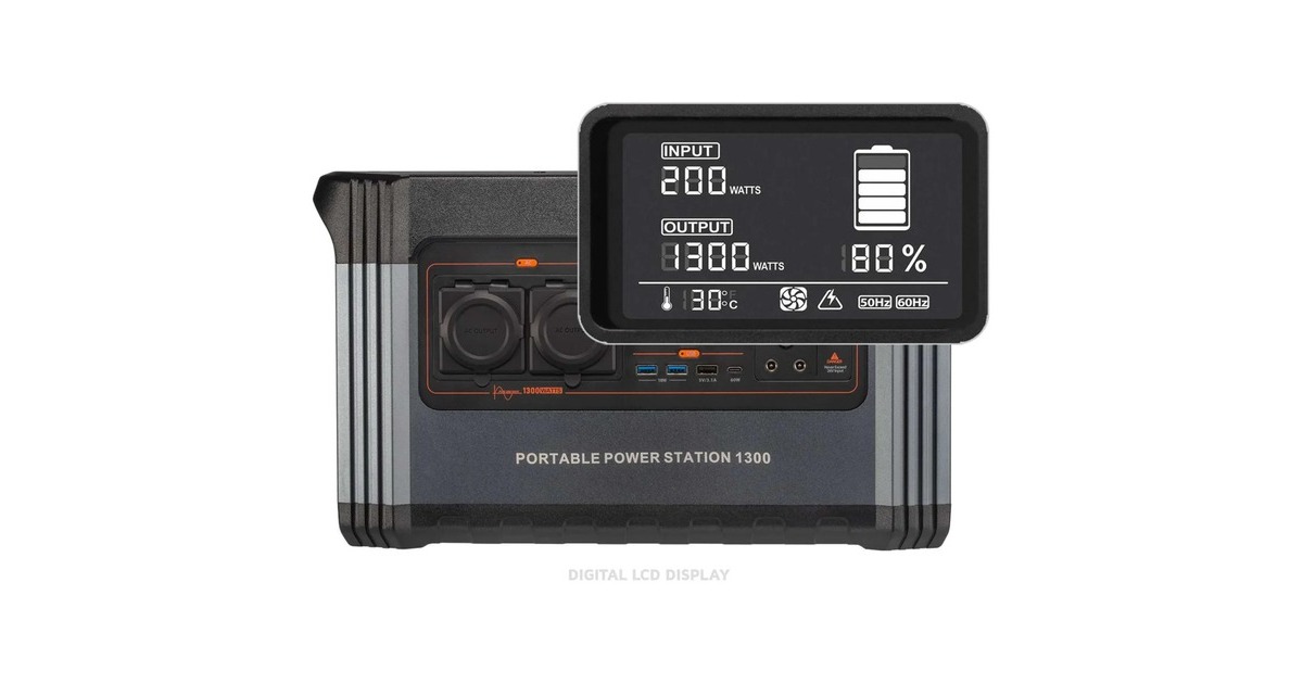 XtormXtreme Powerstation 1300W  (Zwart/oranje)