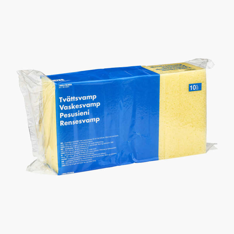 Vaskesvamp med vokssjampo, 10 stk.